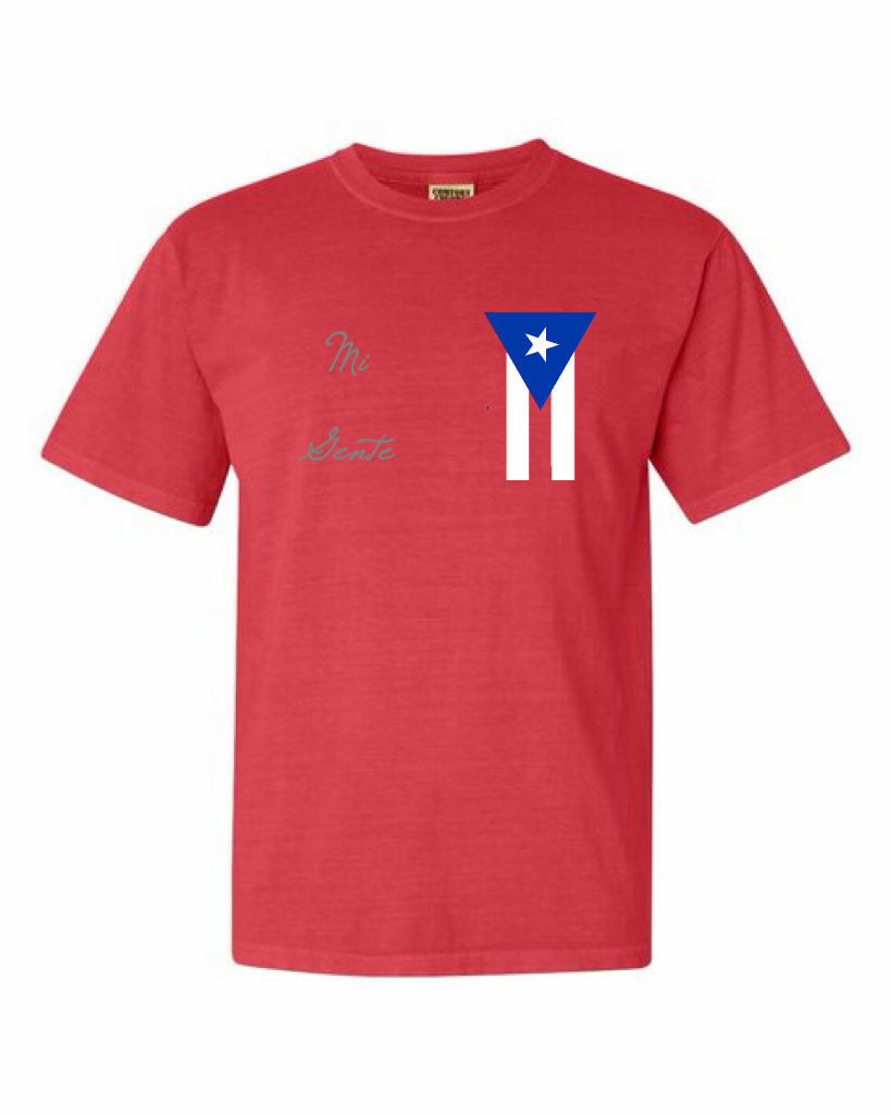 “Mi Gente” Puerto Rico - Tagless Tee - red #MiGenteCollection